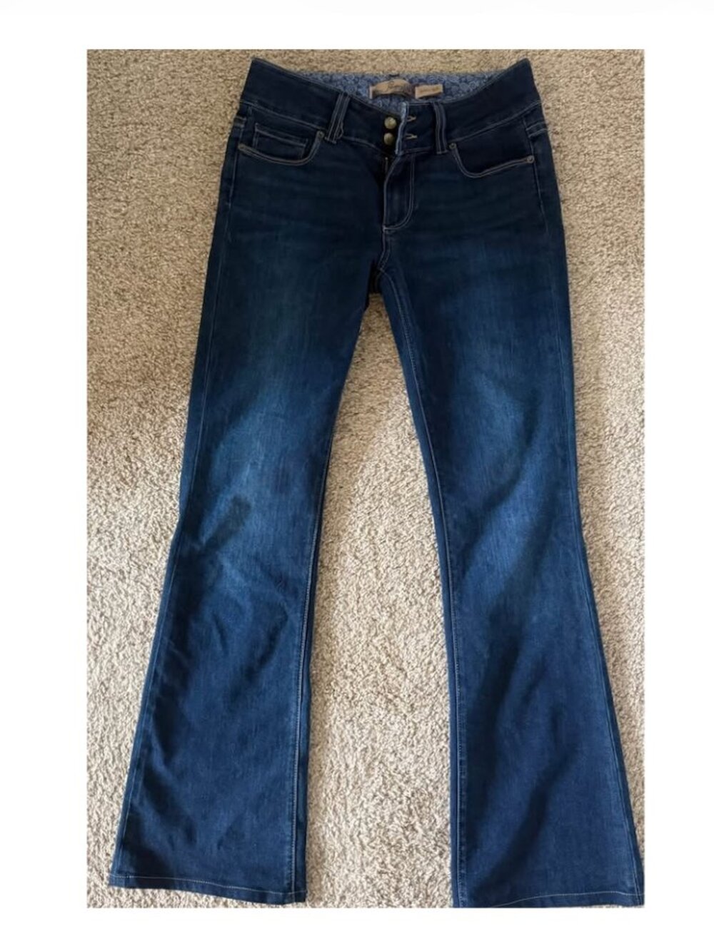 Paige Hidden Hills Bootcut Jeans Dark Indigo Wash Size 27